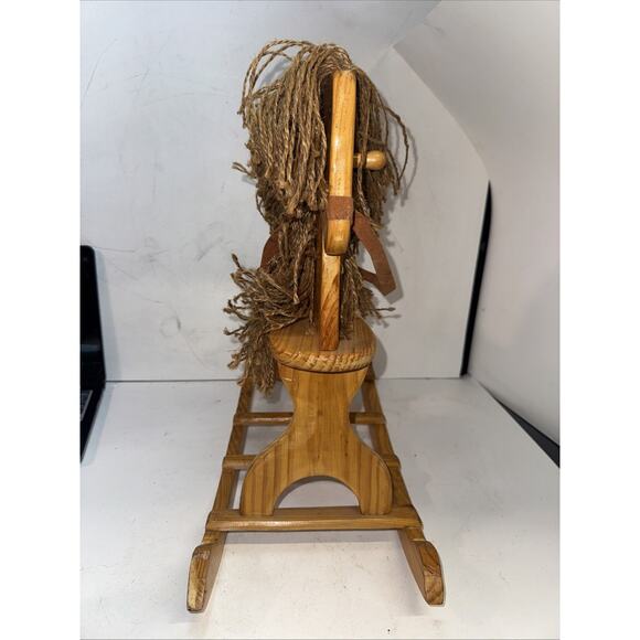 Big Wooden Rocking Horse Amish Style Toy Decor Medium Size 16”H x 18" W x 7 L - Picture 2 of 4